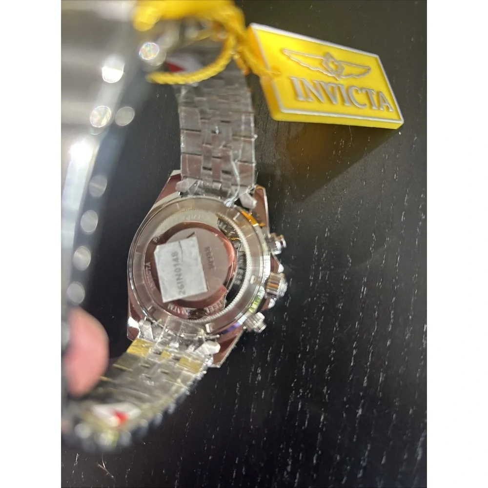 Invicta Speedway 40mm Silver Stainless Steel Case with Silver Stainless Steel...